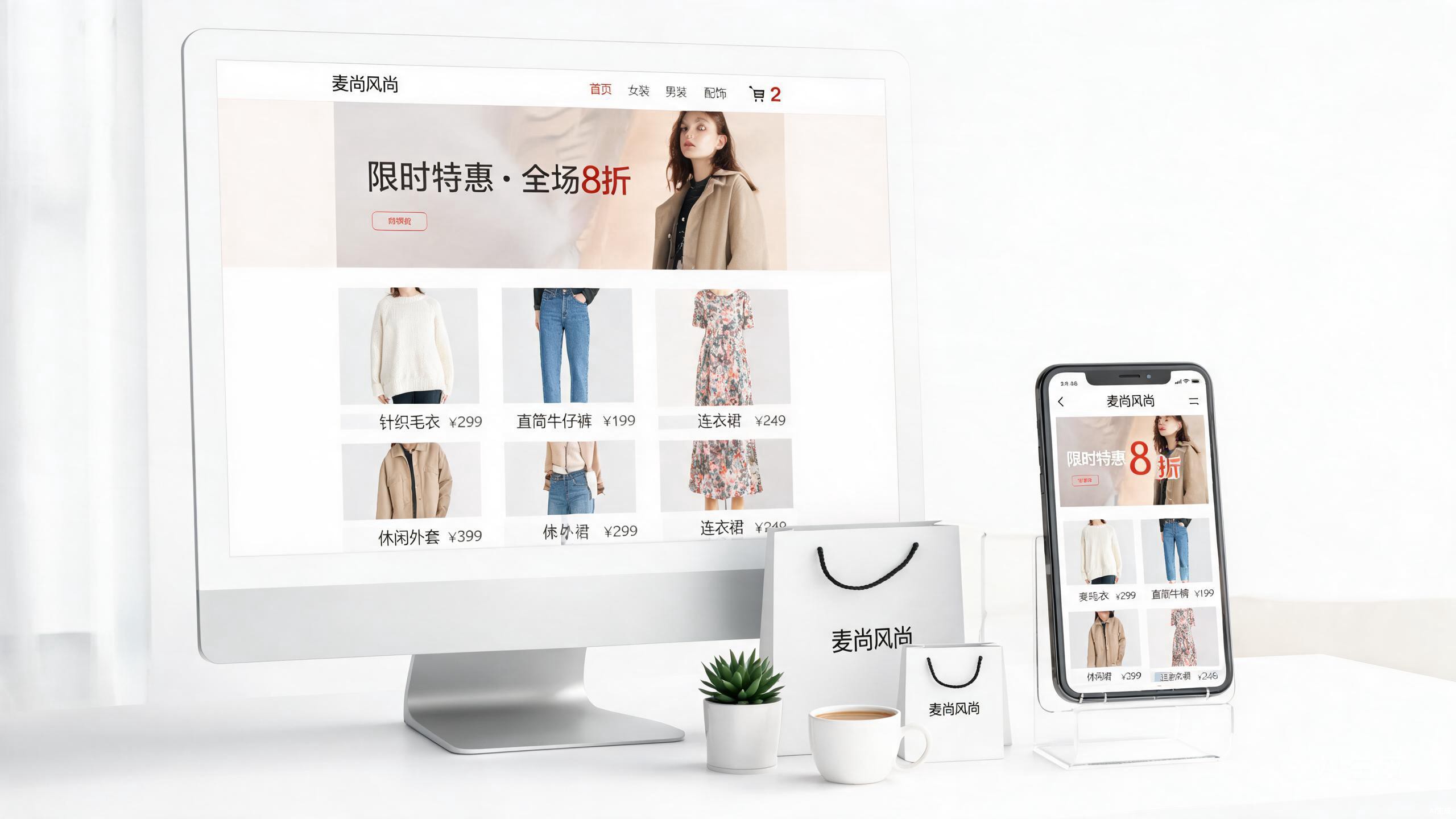 杭州慕尚时尚零售品牌站 - 电商官网定制