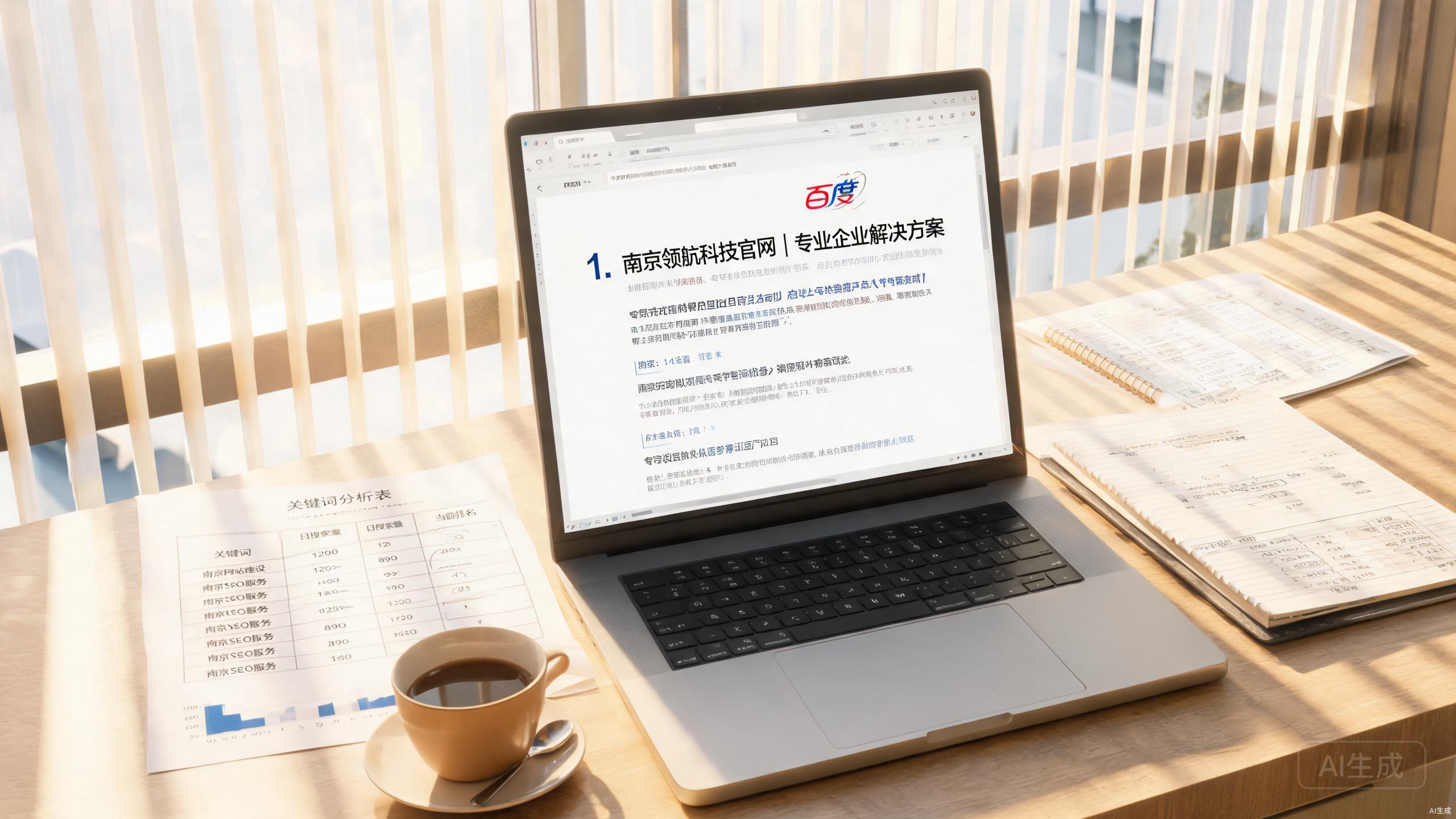 华东区域SEO关键词分层布局 - 百度首页案例